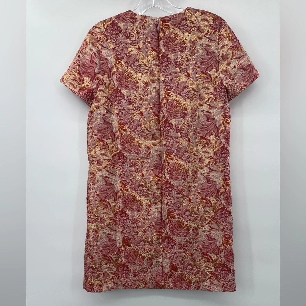 Mestiza New York Isolde Mini Dress Pink Floral Jacquard Shift Size 2 - Picture 7 of 14